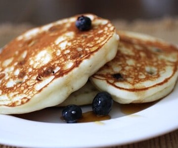 Gluten-Free Blueberry Ricotta Pancakes.