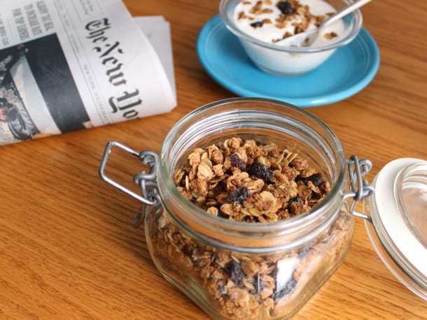 Gluten-Free Granola in small canister.