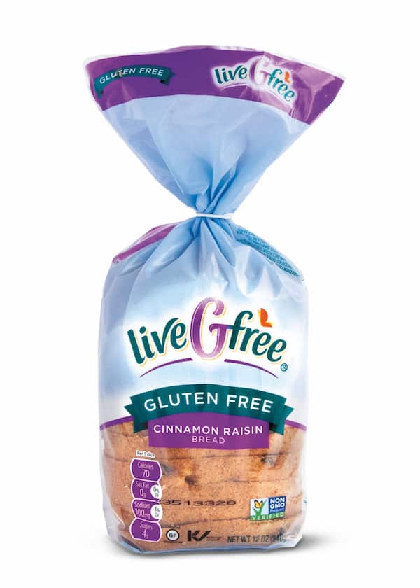 liveGfree Cinnamon Raisin Bread