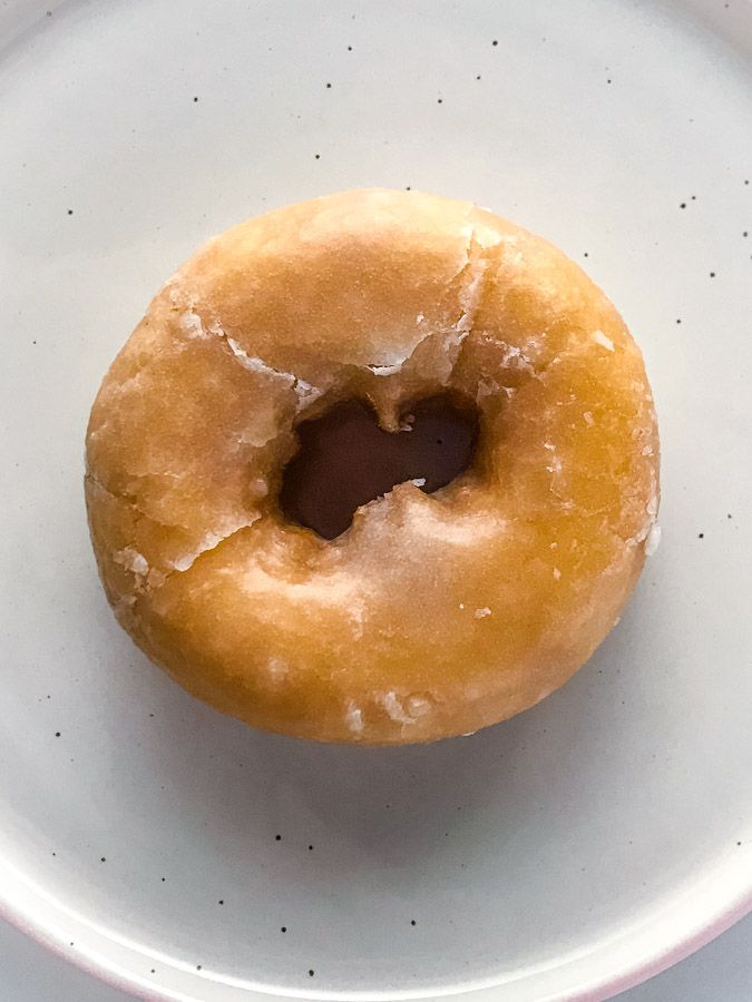 Aldi Gluten-Free Glazed Doughnut on Plate