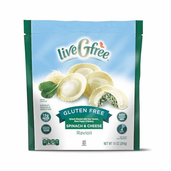 liveGfree Gluten Free Spinach and Cheese Ravioli