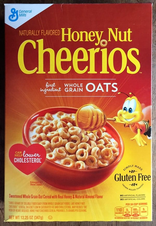 Honey Nut Cheerios box.