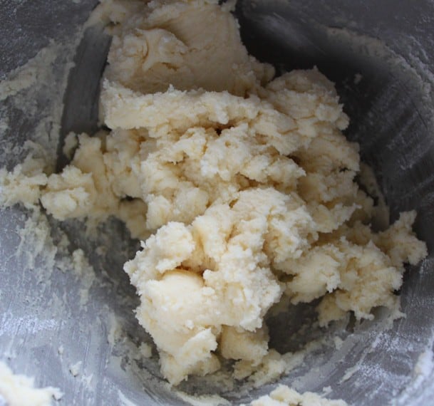 Gluten-free Christmas cookie dough in a bowl.