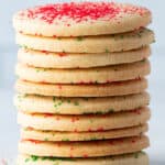 Stack of gluten-free sugar cookies.