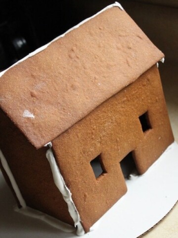 Gluten-free gingerbread house.