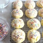 Gluten-Free Anginetti Cookies on a wire rack.