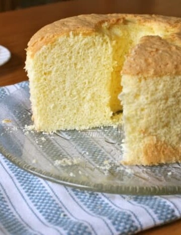 Gluten-Free Chiffon Cake on a platter.