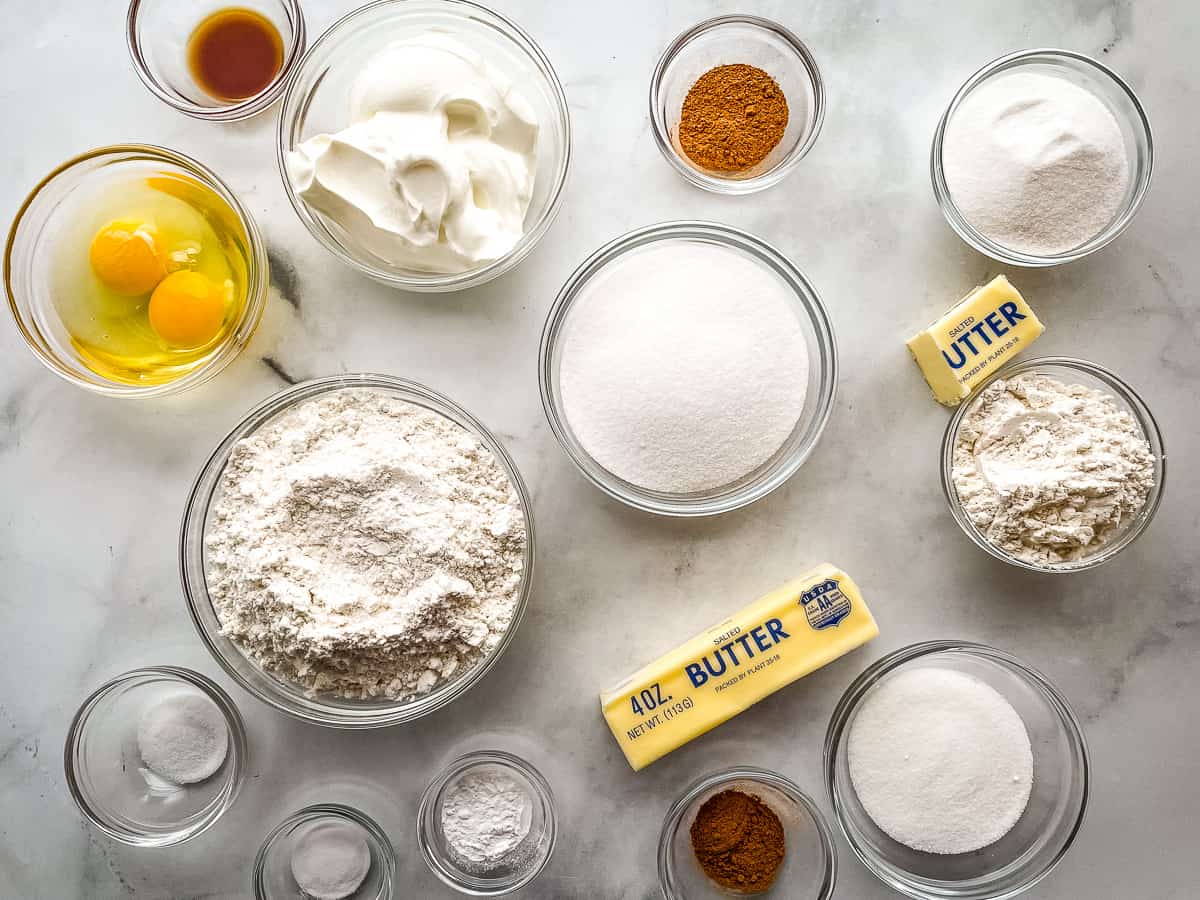 Ingredients for gluten-free coffee on the counter.