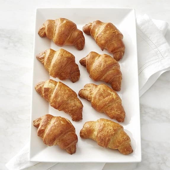 picture of a white platter with 8 Mariposa gluten-free croissants