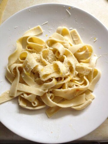 Fresh Gluten-Free Pasta on plate.