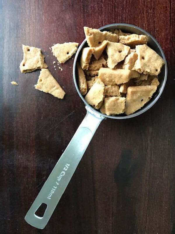 1/2 cup Broken Gluten-free Graham Crackers. 