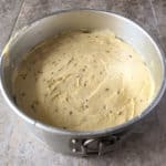 Gluten-free Italian Easter bread in pan.