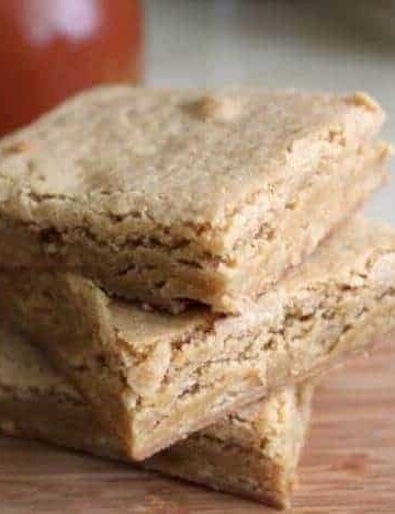 Gluten-Free Maple Blondies in a stack.