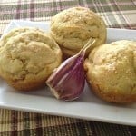 Gluten-Free Onion and Garlic Muffins on a platter.