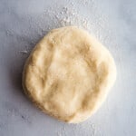 Gluten-free pie dough on the counter.