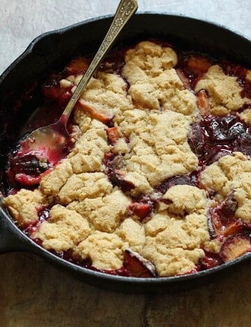 Gluten-Free Plum Cobbler.