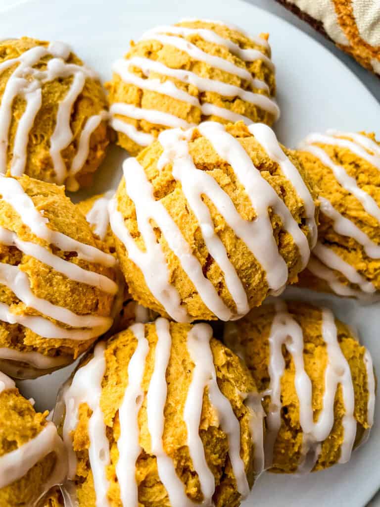 Gluten-free pumpkin cookies on a plate.