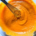 Gluten-free pumpkin muffin batter.