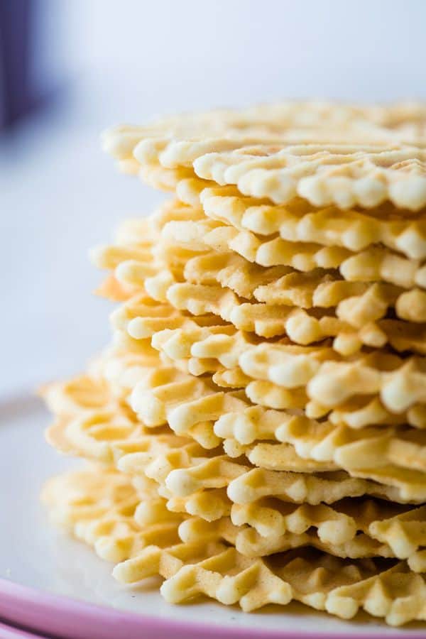 Stack of Baked Pizzelles