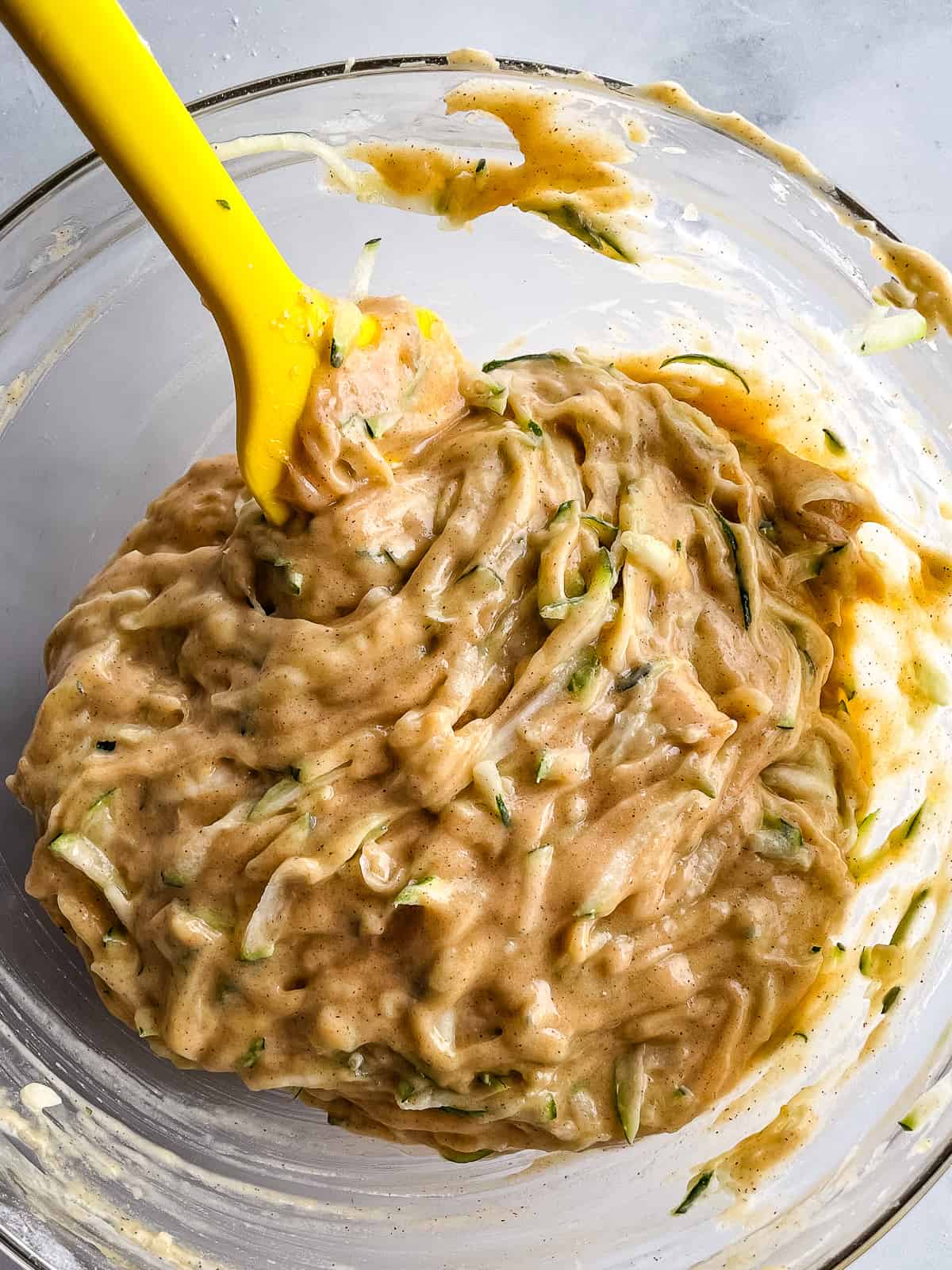 Gluten-free zucchini muffin batter.