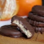 No Bake Chocolate-Dipped Orange Cookies.