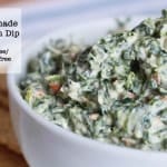 Homemade Gluten-free Spinach Dip.