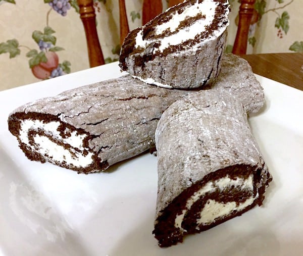 Uniced Gluten-Free Yule Log