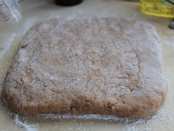 Gluten-free apple cider doughnut dough.