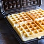 Gluten-Free Waffles in a waffle maker.